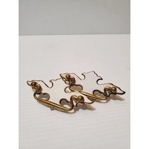 Simple Gold and white Handles - Drawer Handles pulls, Gold , Cabinet Pulls,